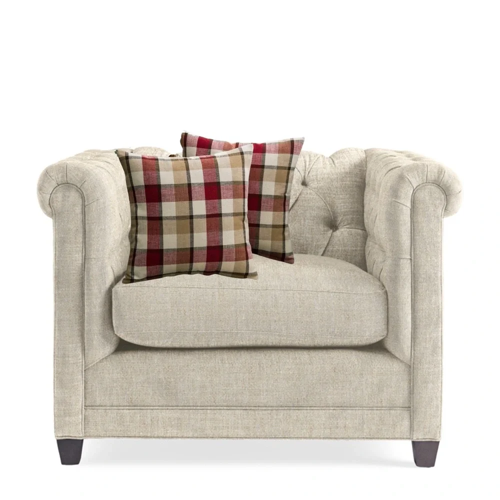 Luxury Home | Rustic Red & Beige Tartan Plaid Farmhouse Throw Pillow Covers